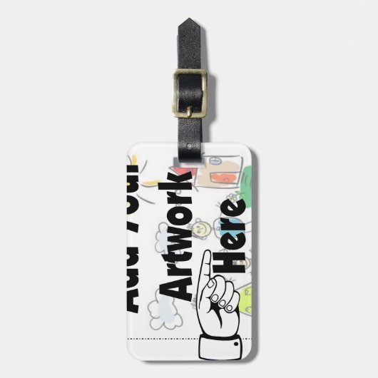 Fügen Sie Ihr eigenes Artwork oder Kinderwerk für Gepäckanhänger (Vorderseite vertikal)