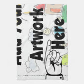 Fügen Sie Ihr eigenes Artwork oder Kinderwerk für Geschirrtuch (Vertikal)