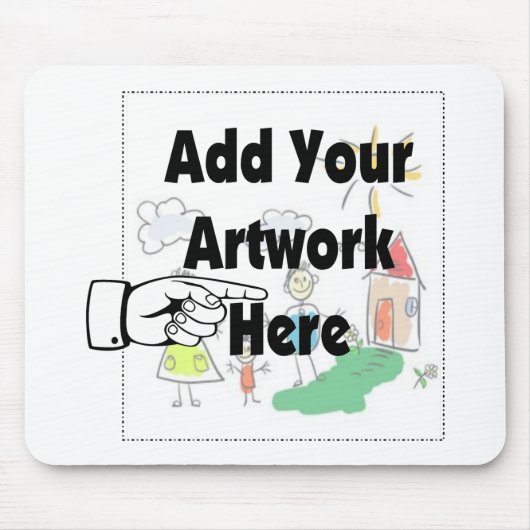 Fügen Sie Ihr eigenes Artwork oder Kinderwerk für Mousepad (Vorne)