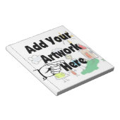 Fügen Sie Ihr eigenes Artwork oder Kinderwerk für Notizblock (angewinkelt)