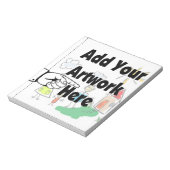 Fügen Sie Ihr eigenes Artwork oder Kinderwerk für Notizblock (Rotiert)