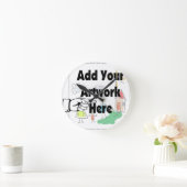 Fügen Sie Ihr eigenes Artwork oder Kinderwerk für Runde Wanduhr (Zuhause)