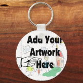 Fügen Sie Ihr eigenes Artwork oder Kinderwerk für  Schlüsselanhänger (Vorderseite)