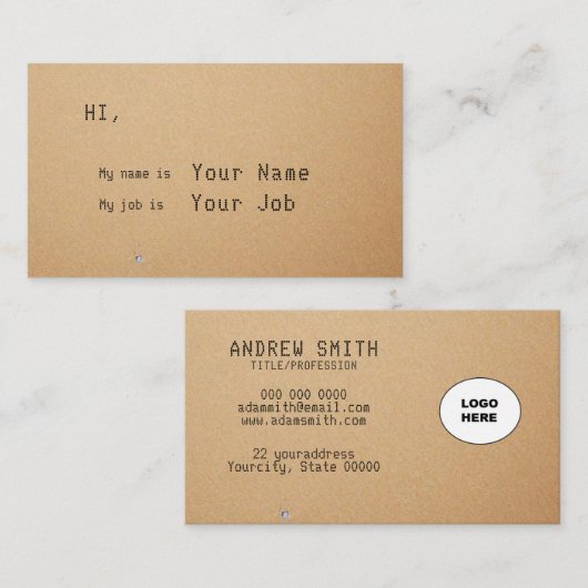 Fügen Sie Ihr eigenes Bild hihello Business Card h Visitenkarte (Vorne/Hinten)