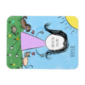 Fügen Sie Ihr eigenes Bild hinzu | Süße Stäbchenfi Magnet (Horizontal)