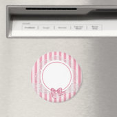 Fügen Sie Ihr eigenes Bild oder Text rosa Spitzen- Magnet (In Situ (Geschirrspüler))