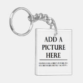 Fügen Sie Ihr eigenes Bild und Text diesem hinzu Schlüsselanhänger (Vorderseite links)