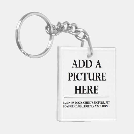 Fügen Sie Ihr eigenes Bild und Text diesem hinzu Schlüsselanhänger (Vorderseite links)