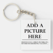 Fügen Sie Ihr eigenes Bild und Text diesem hinzu Schlüsselanhänger (Vorderseite)
