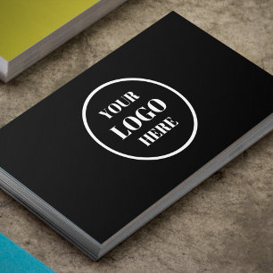 Fügen Sie Ihr eigenes Circle Logo Business Black & Visitenkarte