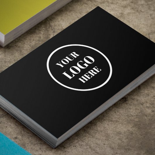 Fügen Sie Ihr eigenes Circle Logo Business Black & Visitenkarte