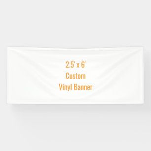 Fügen Sie Ihr eigenes Design hinzu 2,5' x 6' Banner