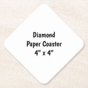 Fügen Sie Ihr eigenes Design hinzu 4" x 4" Diamant Untersetzer