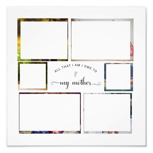 Fügen Sie Ihr eigenes Foto Collage Mother Best Mam (Vorne)