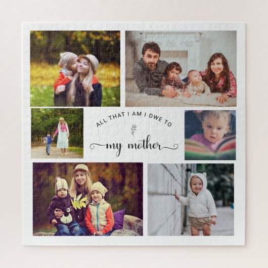 Fügen Sie Ihr eigenes Foto Collage Mother Best Mam Puzzle (Vertikal)