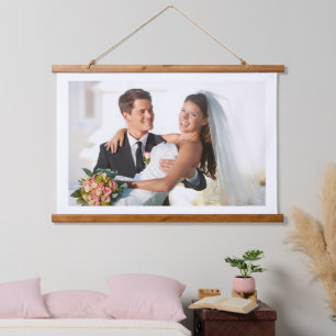 FÜGEN SIE IHR EIGENES FOTO DIY WEDDING Picture Ima Wandteppich Mit Holzrahmen