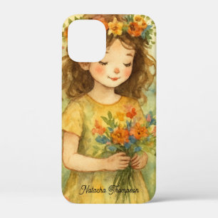 Fügen Sie Ihr eigenes Foto Happy Girl mit Blume Re Case-Mate iPhone Hülle