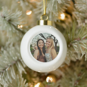 Fügen Sie Ihr eigenes Foto hinzu Keramik Kugel-Ornament