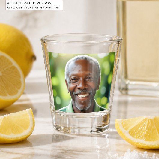 Fügen Sie Ihr eigenes Foto hinzu Schnapsglas