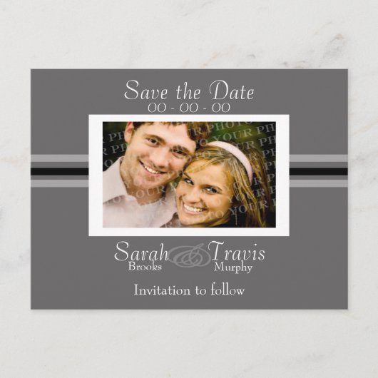 Fügen Sie Ihr eigenes Foto hinzu - Silber Ankündigungspostkarte (Vorderseite)