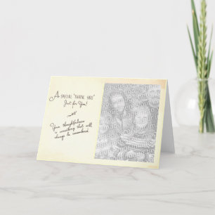 Fügen Sie Ihr eigenes Foto hinzu, Vintag danke, Dankeskarte