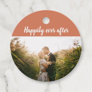Fügen Sie Ihr eigenes Foto Hochzeit glücklich imme Geschenkanhänger