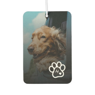 Fügen Sie Ihr eigenes Foto Hund Haustiere Monogram Autolufterfrischer
