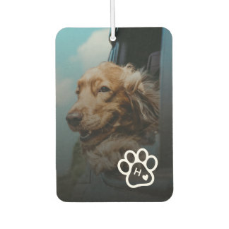 Fügen Sie Ihr eigenes Foto Hund Haustiere Monogram Autolufterfrischer