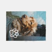 Fügen Sie Ihr eigenes Foto Hund Haustiere Monogram Fleecedecke (Vorderseite (Horizontal))
