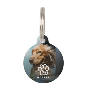 Fügen Sie Ihr eigenes Foto Hund Haustiere Monogram Haustiermarke