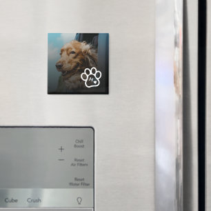 Fügen Sie Ihr eigenes Foto Hund Haustiere Monogram Magnet
