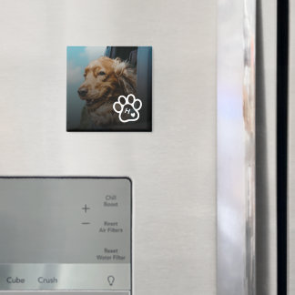 Fügen Sie Ihr eigenes Foto Hund Haustiere Monogram Magnet