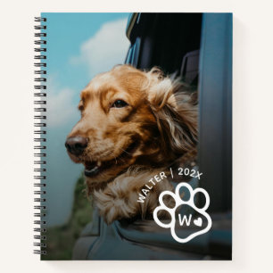 Fügen Sie Ihr eigenes Foto Hund Haustiere Monogram Notizblock