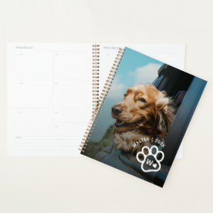 Fügen Sie Ihr eigenes Foto Hund Haustiere Monogram Planer