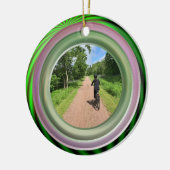 Fügen Sie Ihr eigenes Foto Keramik Ornament (Links)