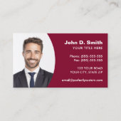 Fügen Sie Ihr eigenes Foto modernen beruflichen Bo Visitenkarte (Vorderseite)