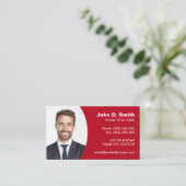 Fügen Sie Ihr eigenes Foto modernen beruflichen Ro Visitenkarte (Stehend Vorderseite)