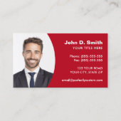 Fügen Sie Ihr eigenes Foto modernen beruflichen Ro Visitenkarte (Vorderseite)