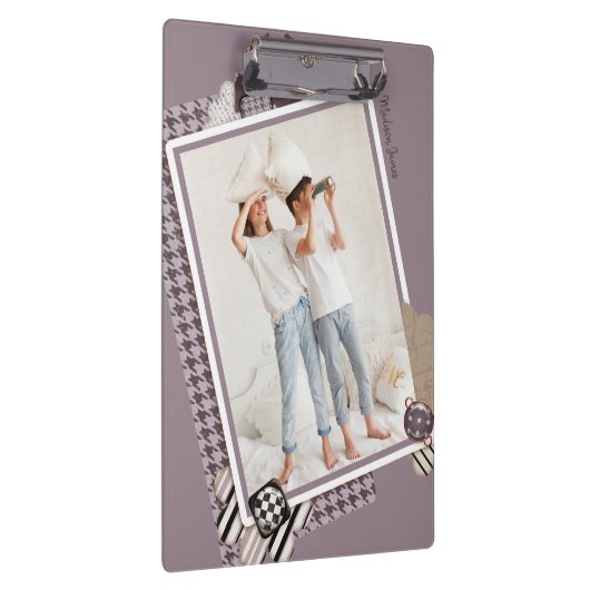 Fügen Sie Ihr eigenes Foto Moderner, Personalisier Klemmbrett (Rechts)