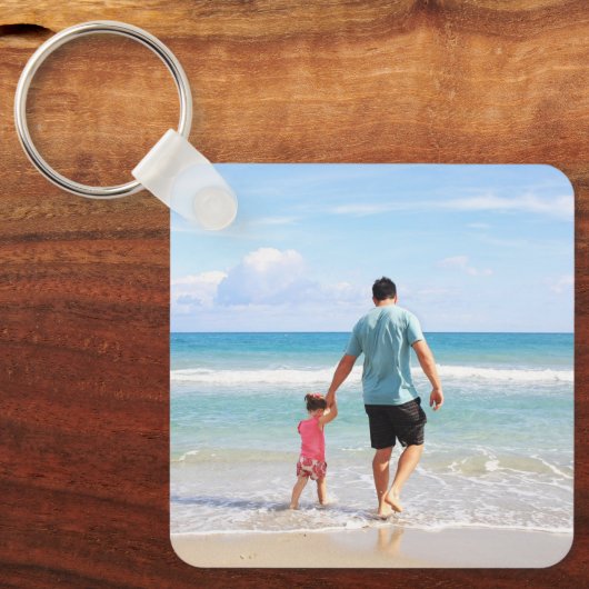 Fügen Sie Ihr eigenes Foto oder Textealuminium hin Schlüsselanhänger (Vorderseite)