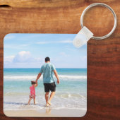 Fügen Sie Ihr eigenes Foto oder Textealuminium hin Schlüsselanhänger (Rückseite)