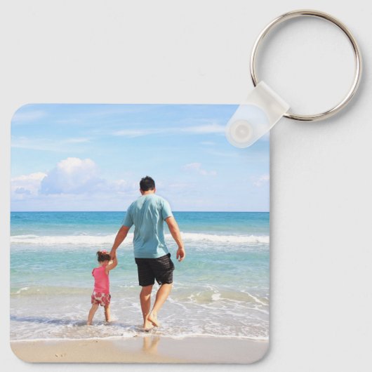 Fügen Sie Ihr eigenes Foto oder Textealuminium hin Schlüsselanhänger (Rückseite)