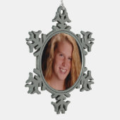 Fügen Sie Ihr eigenes Foto Schneeflocke Ornament h (Links)