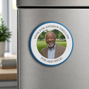 Fügen Sie Ihr eigenes Foto und den Titel der Wahlk Magnet