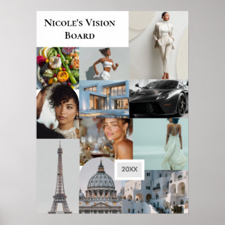 Fügen Sie Ihr eigenes Foto-Vision-Board-Custom-Pos Poster