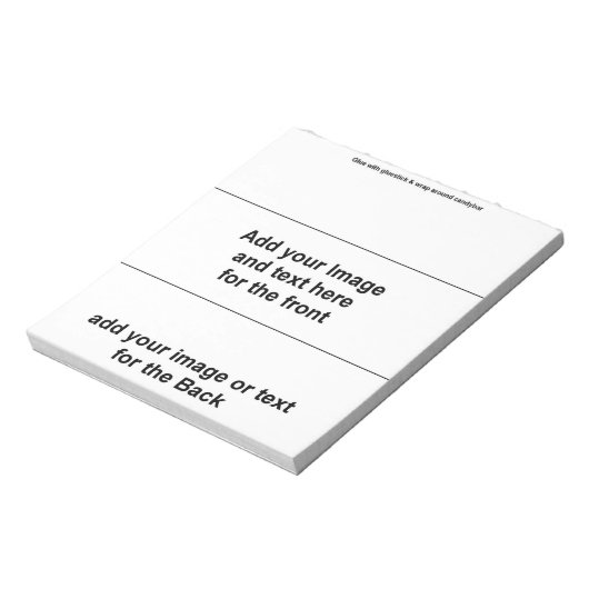 Fügen Sie Ihr eigenes Gastgeschenk hinzu: Blank Ca Notizblock (Rotiert)