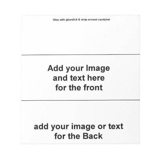 Fügen Sie Ihr eigenes Gastgeschenk hinzu: Blank Ca Notizblock (Vorderseite)