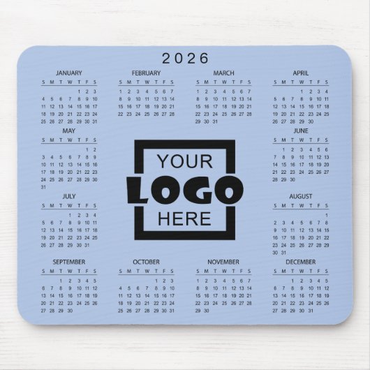 Fügen Sie Ihr eigenes Geschäft-Logo 2026 Kalender  Mousepad (Vorne)