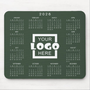 Fügen Sie Ihr eigenes Geschäft-Logo 2026 Kalender Mousepad