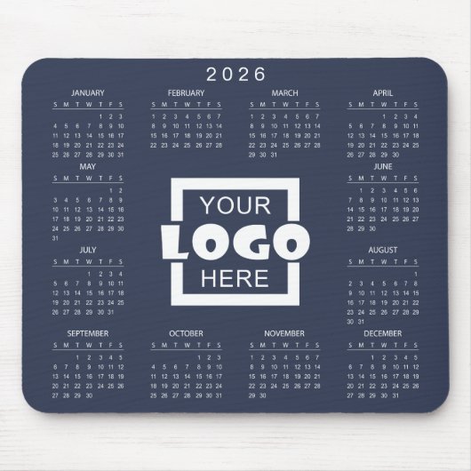 Fügen Sie Ihr eigenes Geschäft-Logo 2026 Kalender Mousepad (Vorne)
